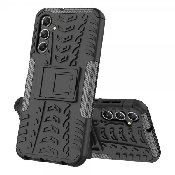Samsung Galaxy A24 Cover Dækmønster Stativfunktion Sort