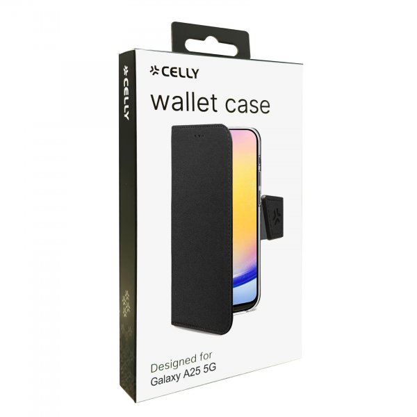 Celly Samsung Galaxy A25 Cover Wally Wallet Case Sort