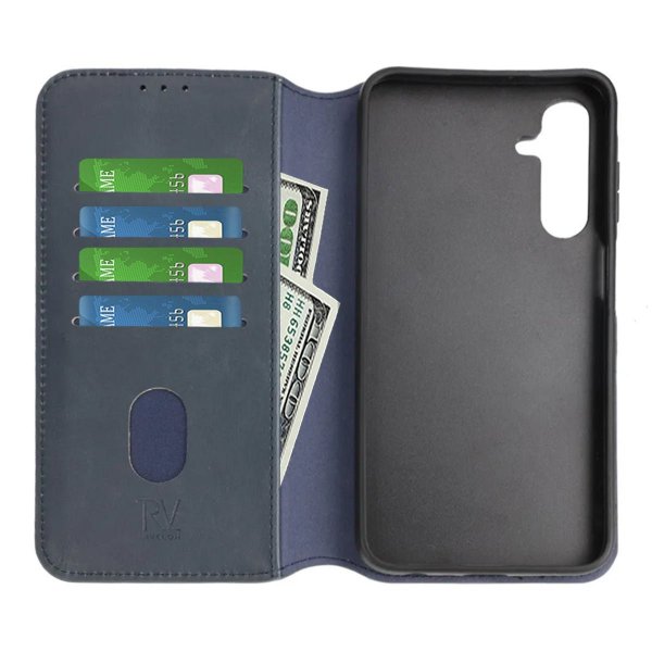 Rvelon Samsung Galaxy A25 Cover Magnetisk Aftageligt Etui Blå