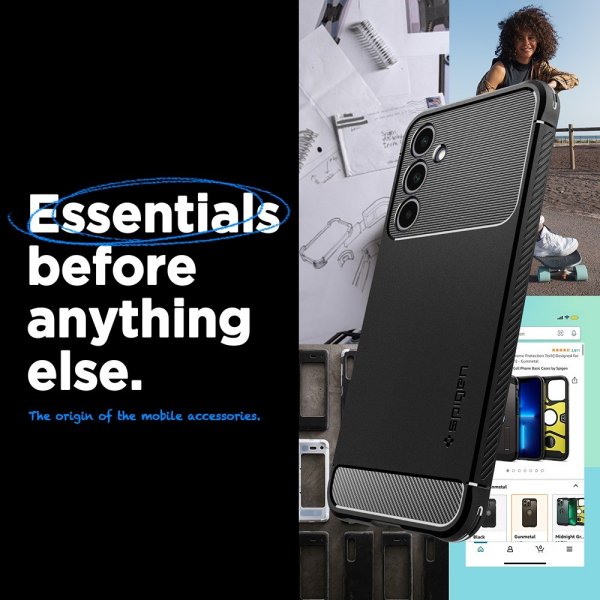 Spigen Samsung Galaxy A25 Cover Rugged Armor Mat Sort