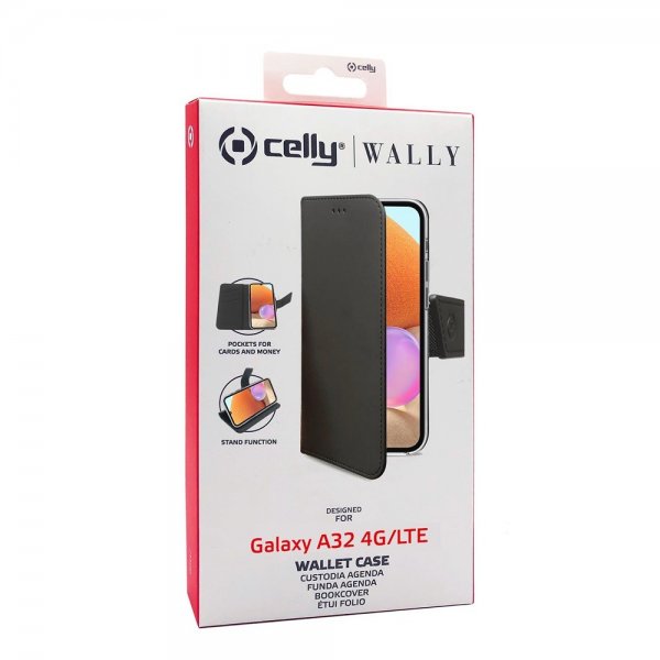Celly Samsung Galaxy A32 4G Etui Wally Wallet Case Sort