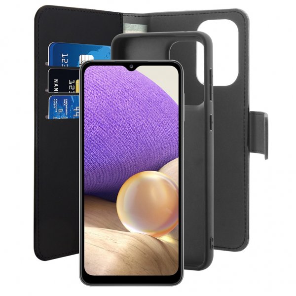 Puro Samsung Galaxy A33 5G Etui 2 i 1 Pungcover Aftageligt Cover Sort