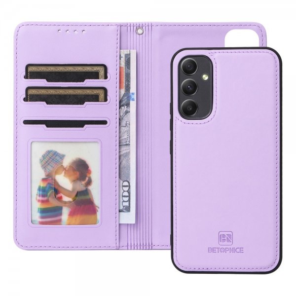 Betopnice Samsung Galaxy A34 5G Cover med aftageligt etui 005 Lilla