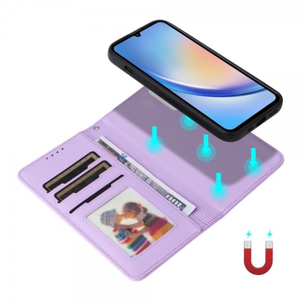 Betopnice Samsung Galaxy A34 5G Cover med aftageligt etui 005 Lilla