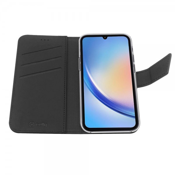 Celly Samsung Galaxy A34 5G Etui Wally Wallet Case Sort