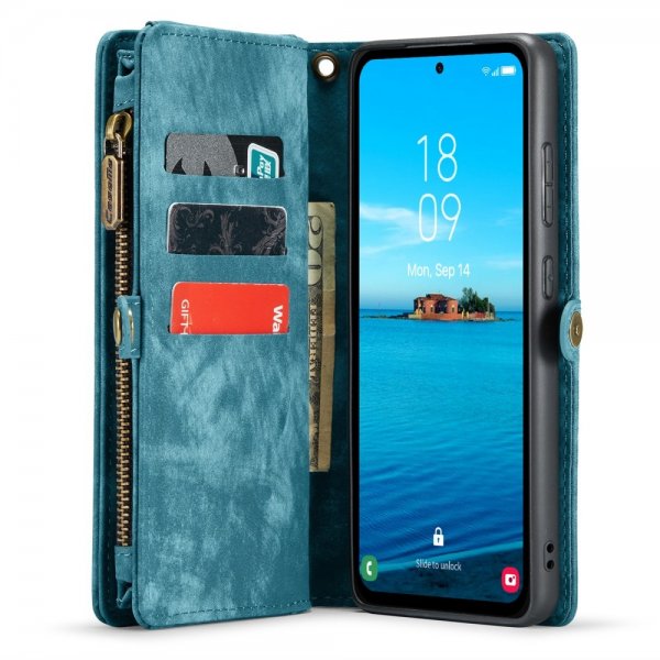 CaseMe Samsung Galaxy A35 Etui 008 Series Aftageligt Cover Blå