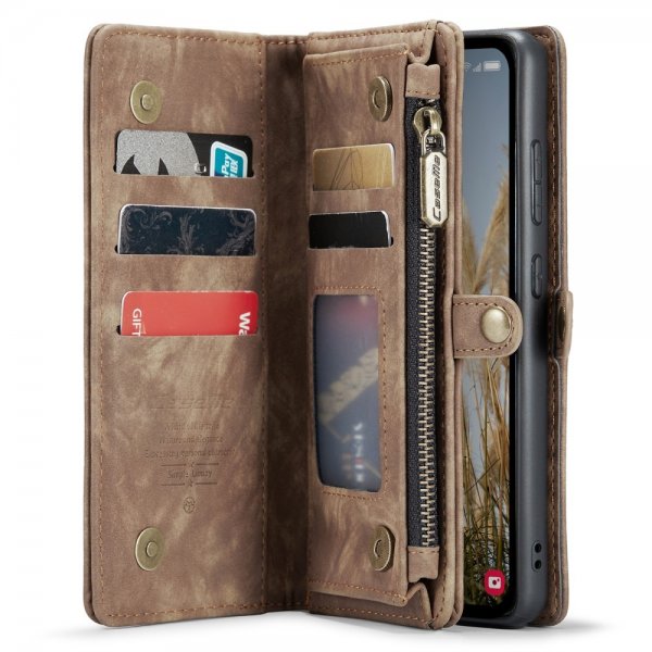 CaseMe Samsung Galaxy A35 Etui 008 Series Aftageligt Cover Brun