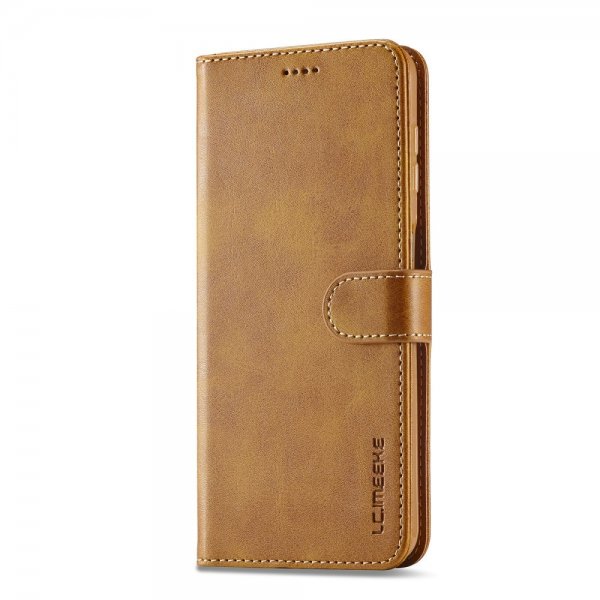 Lc.Imeeke Samsung Galaxy A35 Cover med Kreditkortholder Kickstand Lysbrun