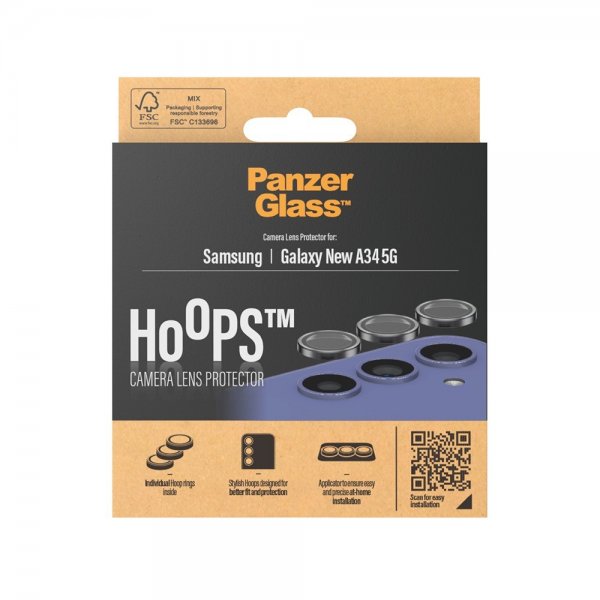 PanzerGlass Samsung Galaxy A35 Kamerabeskyttelse Hoops Sort