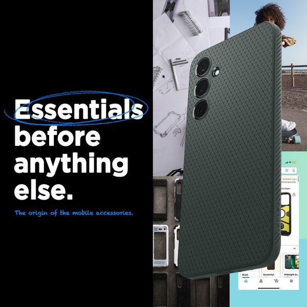 Spigen Samsung Galaxy A35 Cover Liquid Air Abyss Green