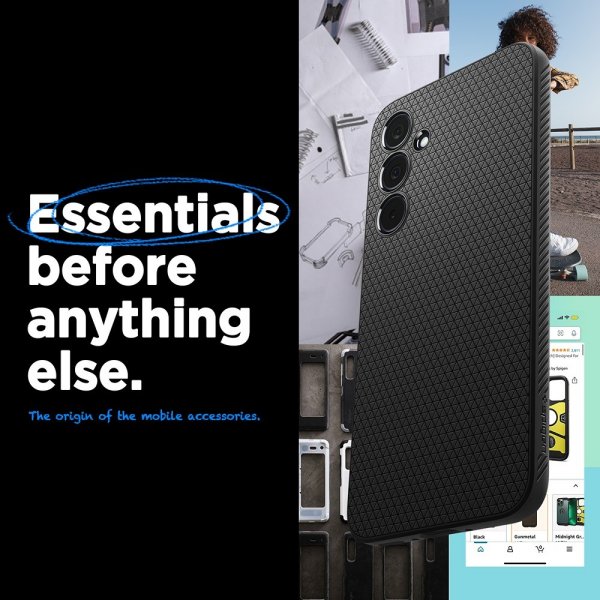 Spigen Samsung Galaxy A35 Cover Liquid Air Mat Sort