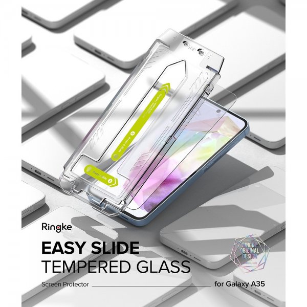 Ringke Samsung Galaxy A35 Skærmbeskyttelse Easy Slide 2-pak