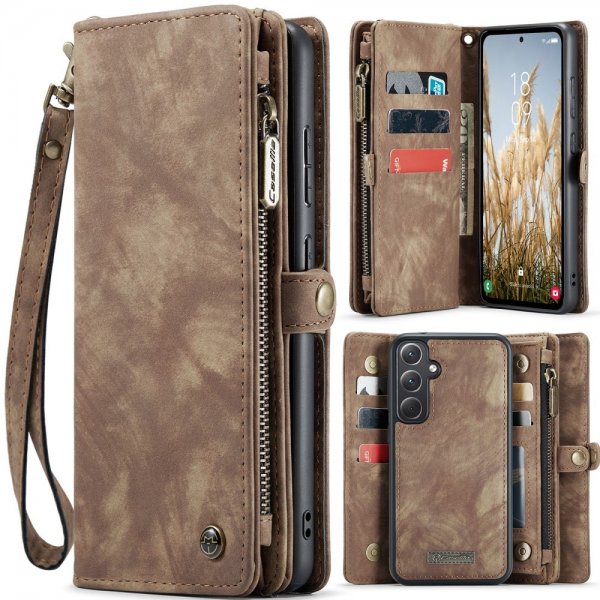 CaseMe Samsung Galaxy A36 Cover 008 Series Aftagelig Skal Brun