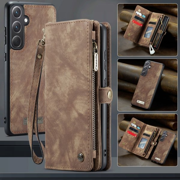 CaseMe Samsung Galaxy A36 Cover 008 Series Aftagelig Skal Brun
