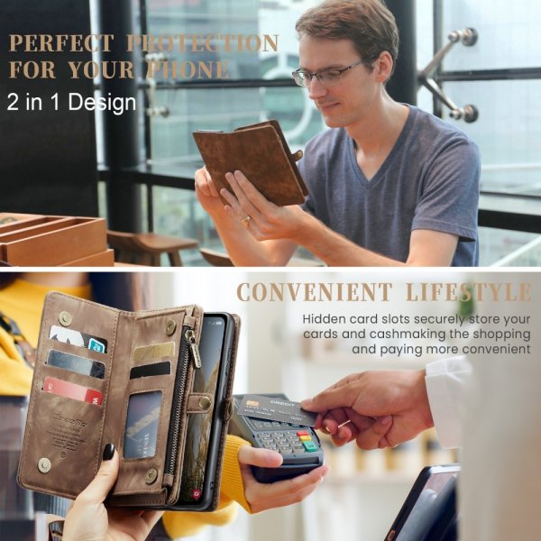 CaseMe Samsung Galaxy A36 Cover 008 Series Aftagelig Skal Brun