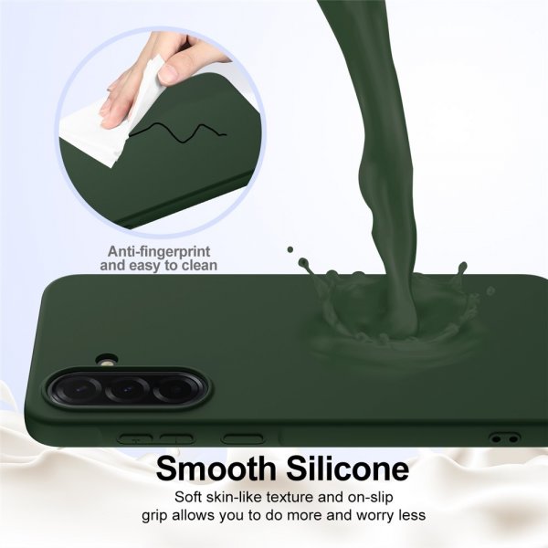 Samsung Galaxy A36/Galaxy A56 Cover med Rem Silikone MagSafe Mørkegrøn