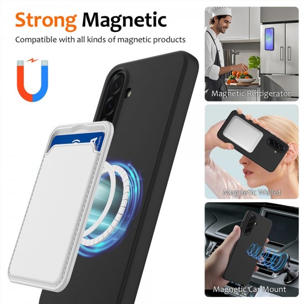 Samsung Galaxy A36/Galaxy A56 Cover med Rem Silikone MagSafe Sort