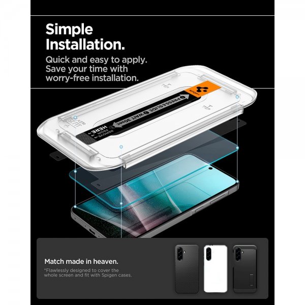 Spigen Samsung Galaxy A36/A37 Skærmbeskyttelse GLAS.tR EZ Fit 2-pak