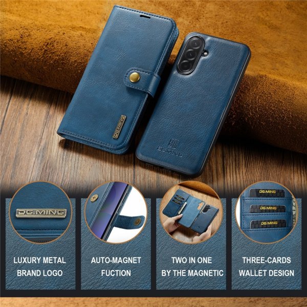 Dg.Ming Samsung Galaxy A37 Etui med Aftageligt Cover Blå