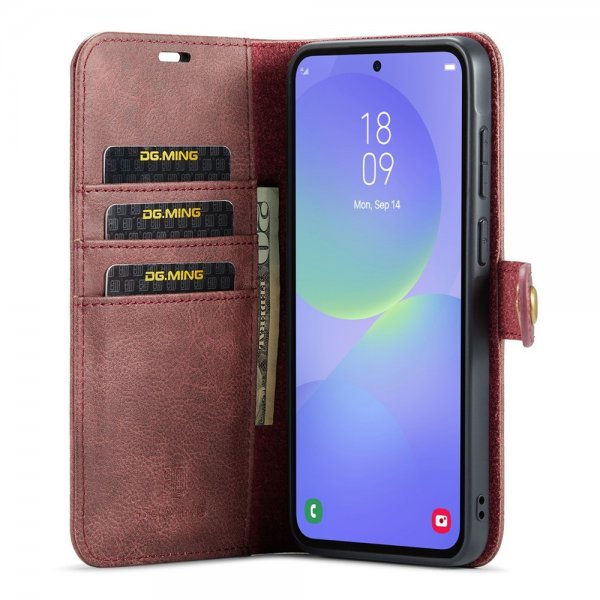 Dg.Ming Samsung Galaxy A37 Etui med Aftageligt Cover Rød