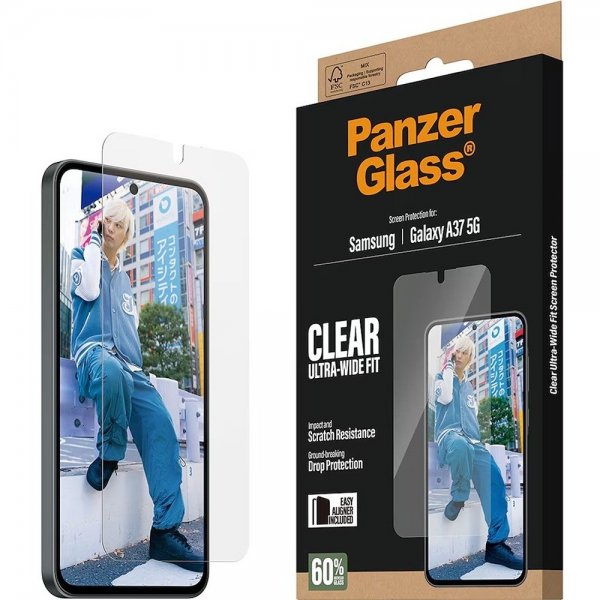 PanzerGlass Samsung Galaxy A37 Skærmbeskyttelse Ultra-Wide Fit EasyAligner