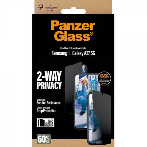 PanzerGlass Samsung Galaxy A37 Skærmbeskyttelse Ultra-Wide Fit Privacy EasyAligner