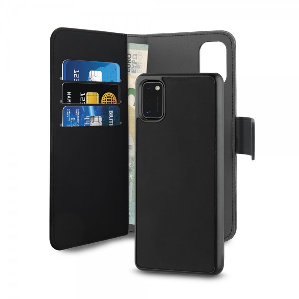 Puro Samsung Galaxy A41 Cover Wallet Detachable 2 i 1 Sort