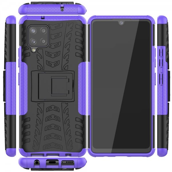 Samsung Galaxy A42 5G Cover Dækmønster Stativfunktion Lilla