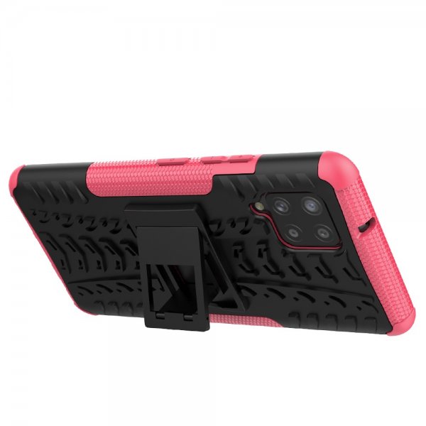 Samsung Galaxy A42 5G Cover Dækmønster Stativfunktion Magenta