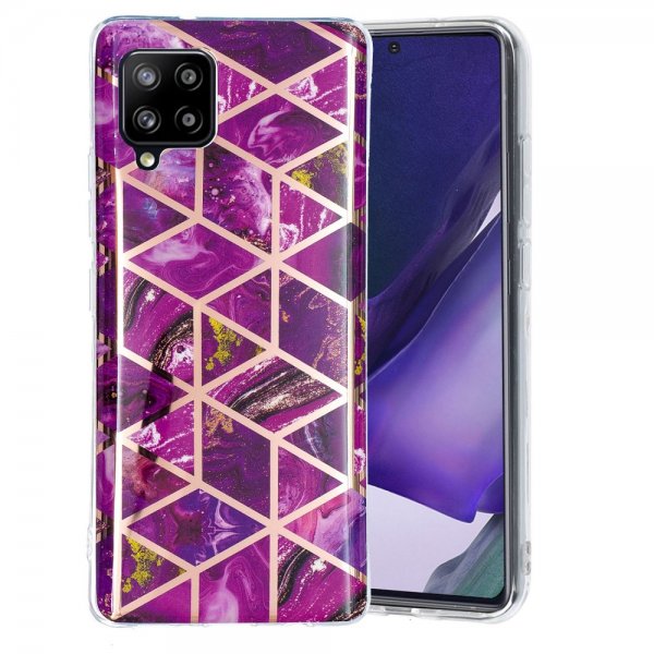 Samsung Galaxy A42 5G Cover Marmor Magenta
