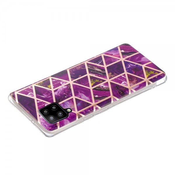 Samsung Galaxy A42 5G Cover Marmor Magenta