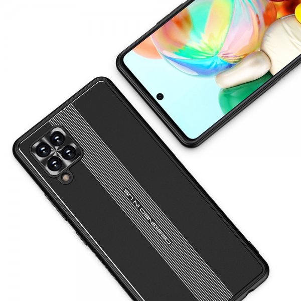 Samsung Galaxy A42 5G Cover med Metalplade Sort