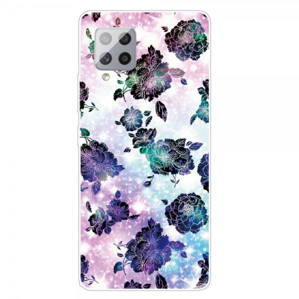 Samsung Galaxy A42 5G Cover Motiv Sorte Blomster
