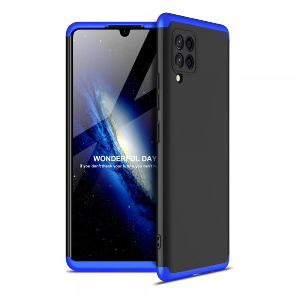 GKK Samsung Galaxy A42 5G Cover Tredelt Sort Blå