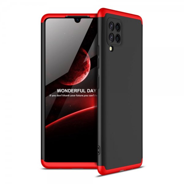 GKK Samsung Galaxy A42 5G Cover Tredelt Sort Rød