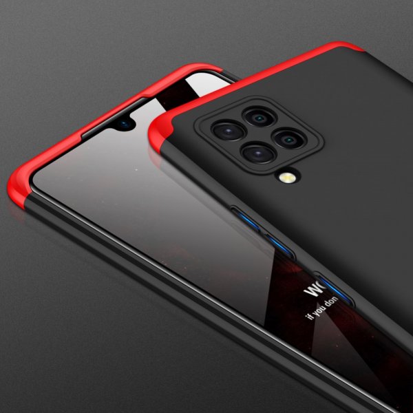 GKK Samsung Galaxy A42 5G Cover Tredelt Sort Rød