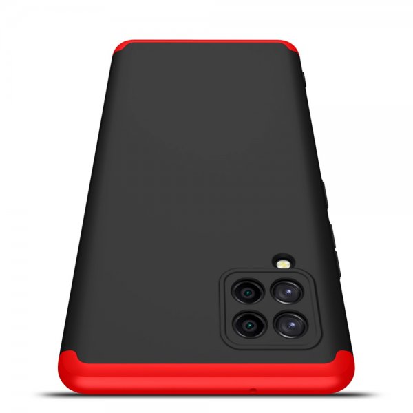 GKK Samsung Galaxy A42 5G Cover Tredelt Sort Rød