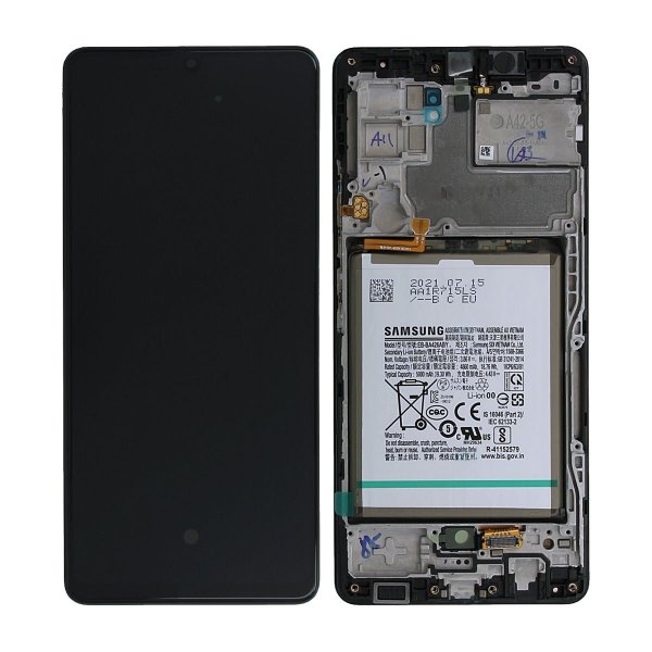 Samsung Galaxy A42 5G Skærm med LCD Display + Batteri Original - Sort