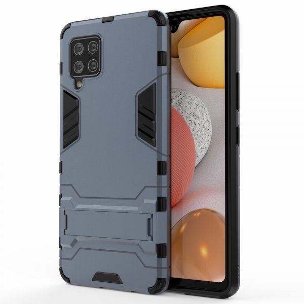 Samsung Galaxy A42 5G Cover Armor Standfunktion Blå