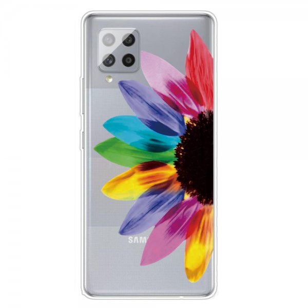 Samsung Galaxy A42 5G Cover Motiv Farverig Blomst