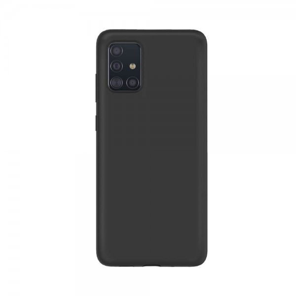 Xqisit Samsung Galaxy A51 Skal Silikonecover Sort