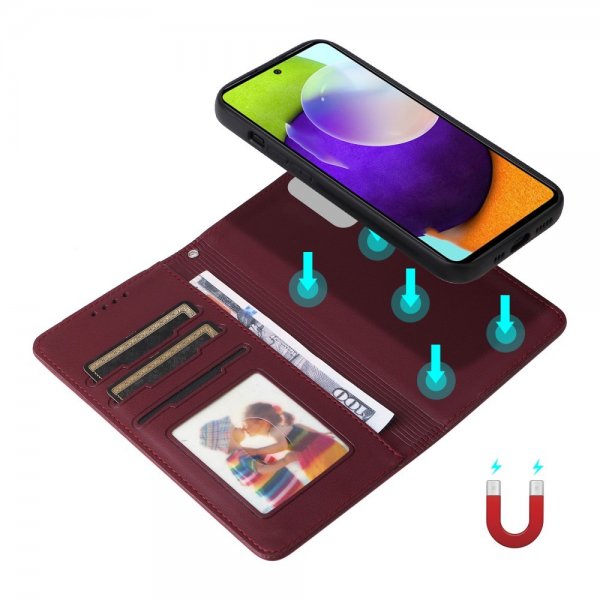 Betopnice Samsung Galaxy A52/A52s 5G Etui med aftageligt cover 005 Rød