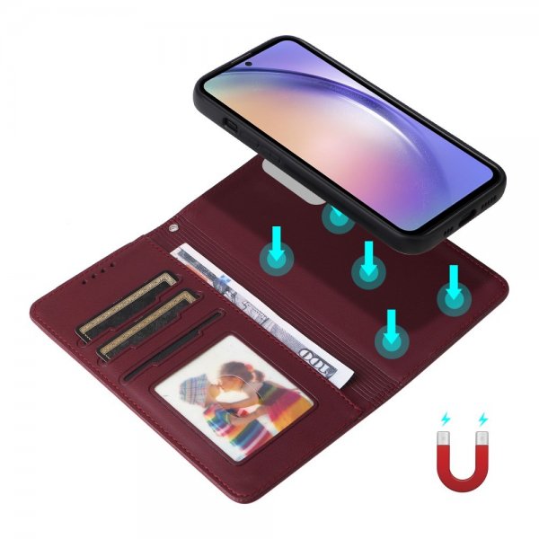 Betopnice Samsung Galaxy A54 5G Cover med aftageligt etui 005 Rød