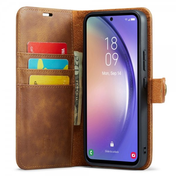 Dg.Ming Samsung Galaxy A54 5G Cover med aftageligt etui Brun