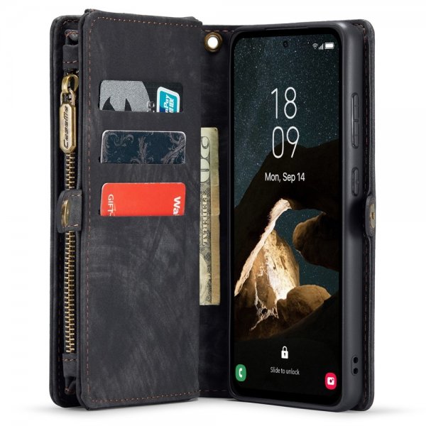 CaseMe Samsung Galaxy A55 Etui 008 Serie Aftagelig Skal Sort