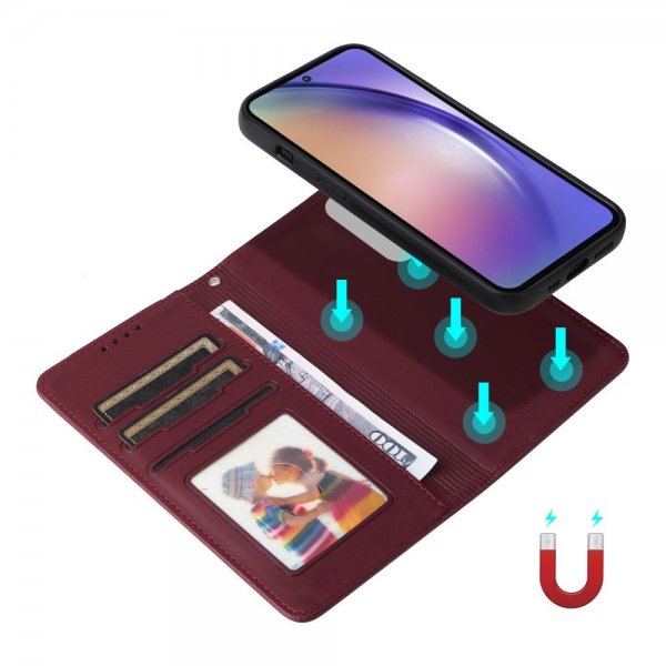 Betopnice Samsung Galaxy A55 Etui med Aftageligt Cover 005 Rød