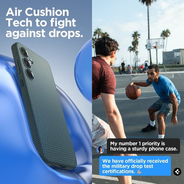 Spigen Samsung Galaxy A55 Cover Liquid Air Abyss Green
