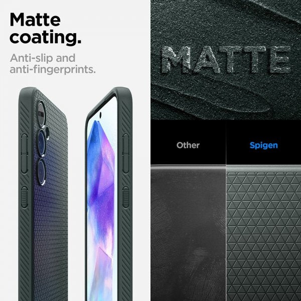Spigen Samsung Galaxy A55 Cover Liquid Air Abyss Green