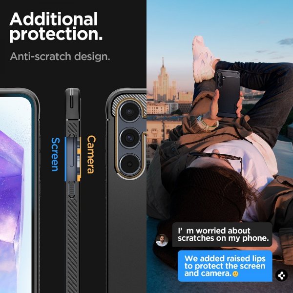 Spigen Samsung Galaxy A55 Cover Rugged Armor Mat Sort