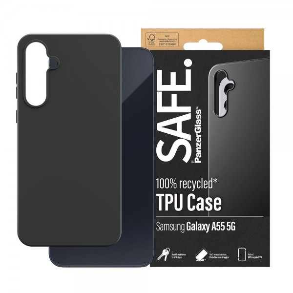 SAFE by PanzerGlass Samsung Galaxy A55 Cover Soft TPU Case Sort
